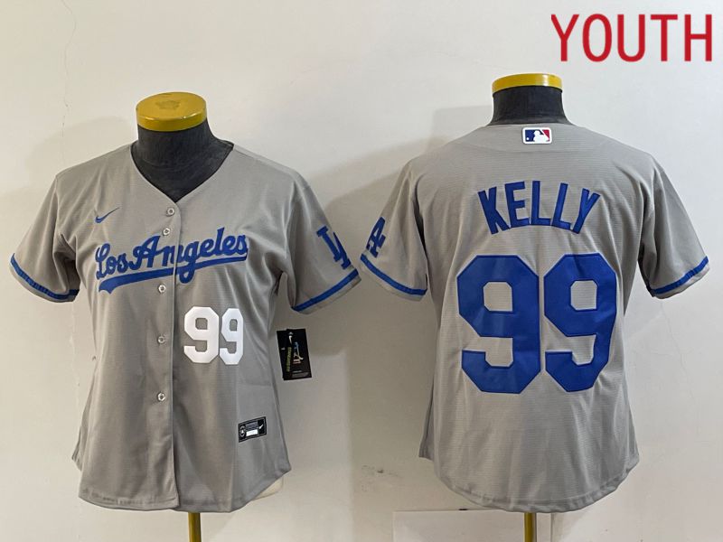 Youth Los Angeles Dodgers 99 Kelly Grey 2024 Nike Game MLB Jersey style 10